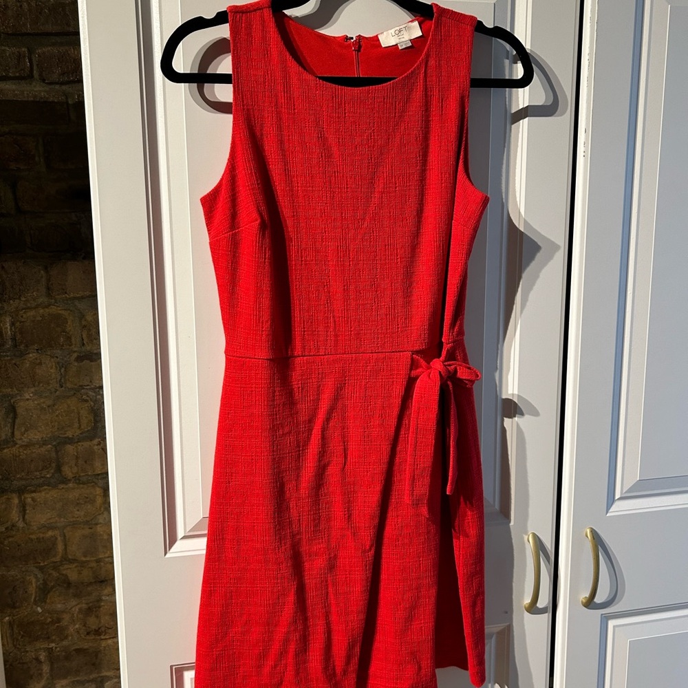 LOFT Red Work Dress